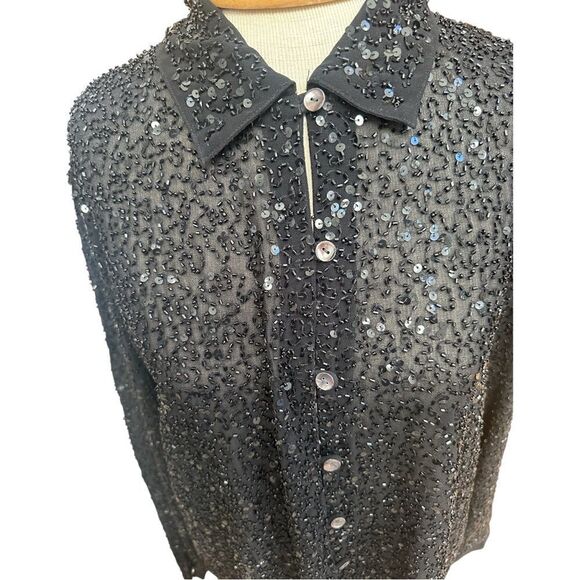 Chicos dazzling sparkle cardigan/top. Gorgeous statement piece for your event. - Picture 4 of 11
